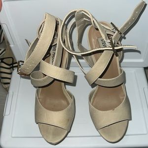 Nude Steve Madden Wedges